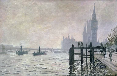 La Tamise en aval de Westminster, 1871